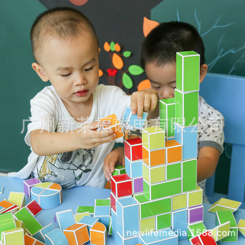 兒童積木益智男孩子啟蒙磁力拼裝女孩多功能1-2-3-6周歲寶寶玩具 兒童積木益智男孩子啟蒙磁力拼裝女孩多功能1-2-3-6周歲寶寶玩具